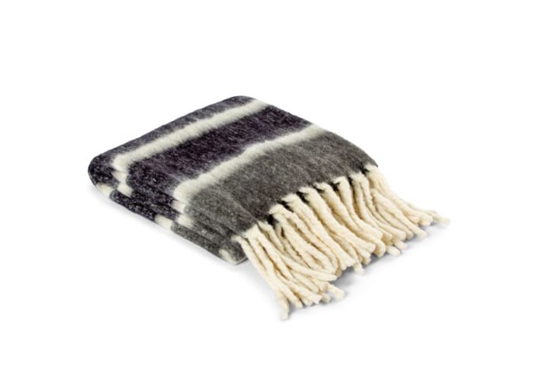 Kosta Linnewäfveri Wool Plaid Stripe - Dark Grey