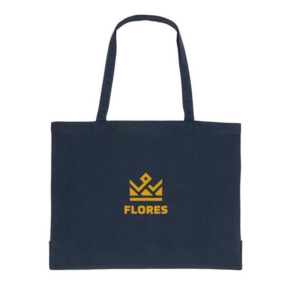 Sac shopping en coton recyclée 145 gr Impact AWARE™ - Bleu Marine