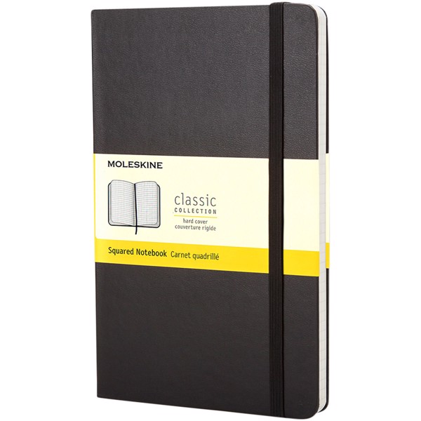 Moleskine Classic PK hard cover notebook - squared - Solid Black