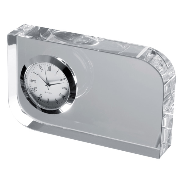 GERALD Ceas din sticlă elegant pentru birou - Transparent