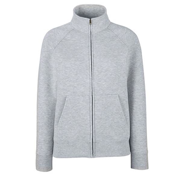 Casaco Premium Sweat Ladies 280G - 70% Algodão/ 30% Poliéster - Branco / XL