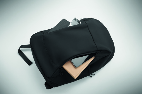 Mochila portátil 15" PU macio Korovin - Preto