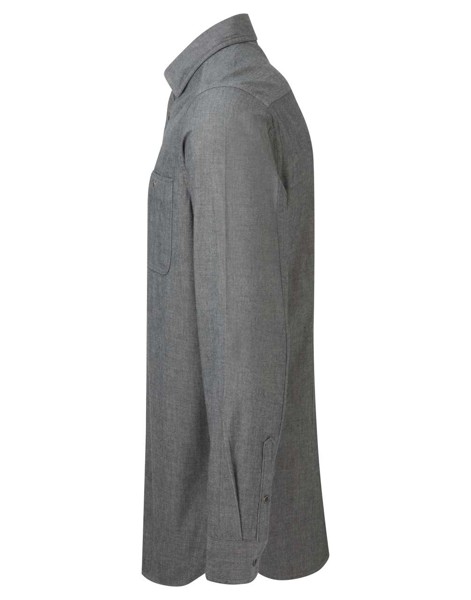 MUŠKA ORGANSKA KOŠULJA OD ŠAMBREA ​​IZ POŠTENE TRGOVINE - Siva Denim / M