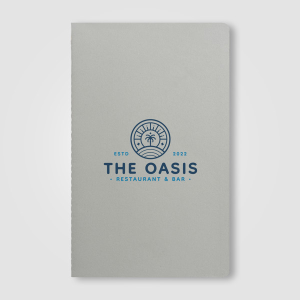 Rime FSC Paper Soft Cover Lined  Notebook - A5 - Grey / 4 Colour inkjet