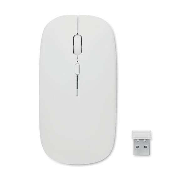 Curvy C wireless mouse, 500 mAh, recycled ABS - White