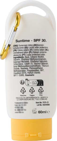 Crème solaire Suntime - blanc