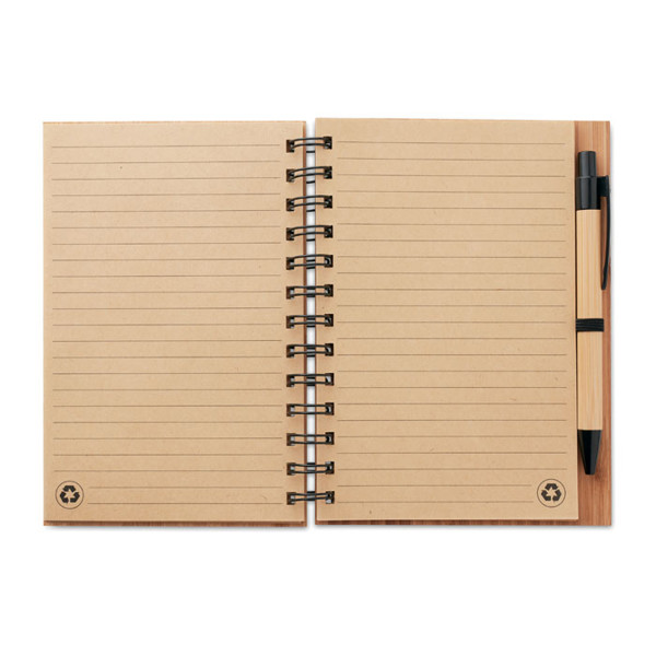 Bambloc bamboo notebook, 140 recycled pages