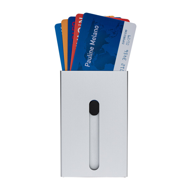 Porte-Cartes avec Protection RFID GRAND OUVERT - argenté