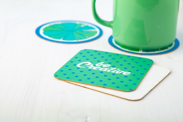Paper Coaster CreaPint, Square - White