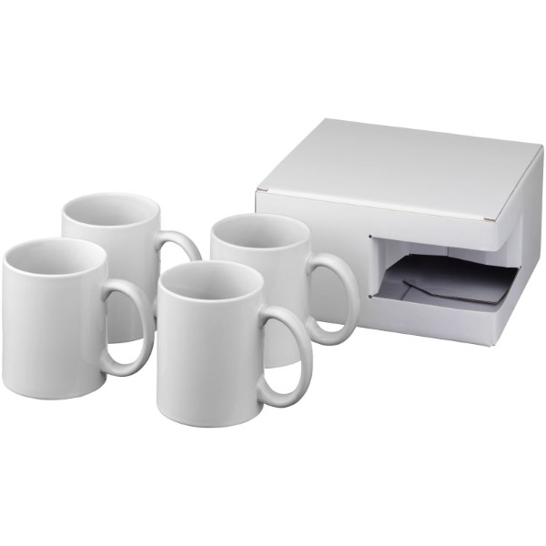 Ceramic sublimation mug 4-pieces gift set - White