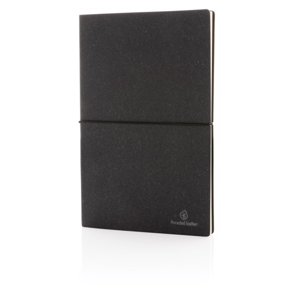 A5 recycled leather notebook - Grey