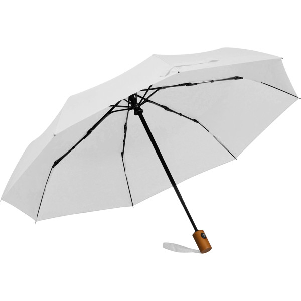 MALWINA Umbrelă de buzunar automată RPET - White