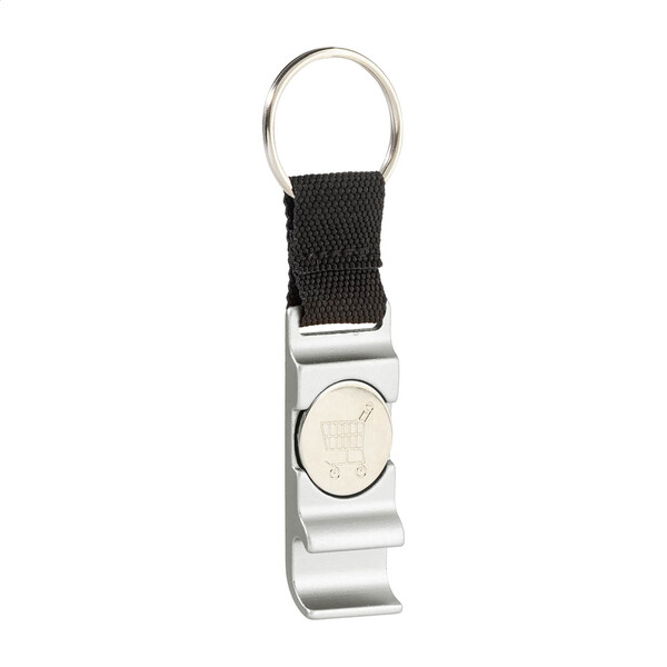 Bottle Opener Trolley Keyring OpenCart - Silver