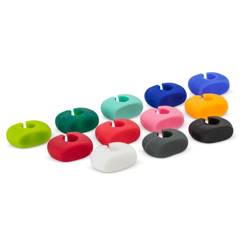 SET 12 SILICONE GLASS MARKERS "SAZUL"