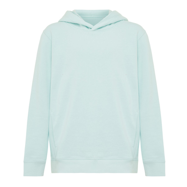 Iqoniq Yengo kids recycled cotton hoodie with sidepockets - Crushed Mint / 56