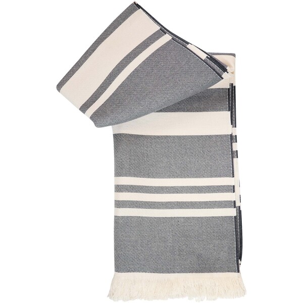 Citizen Green Axeline organic cotton hammam fouta - Dark Grey