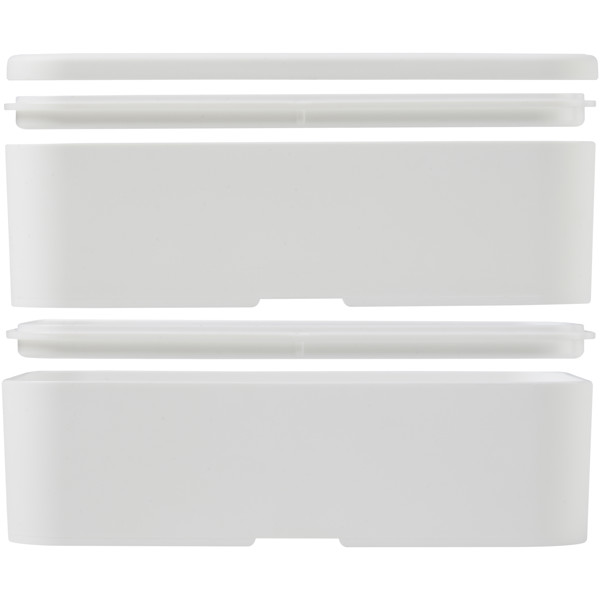 MIYO double layer lunch box - White / White / Pebble Grey