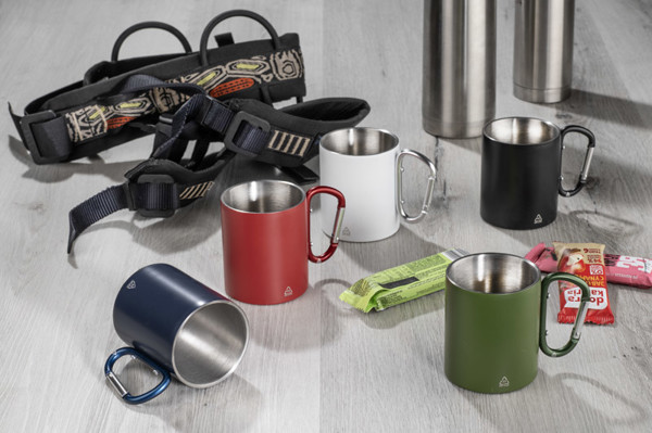 Recycled stainless steel mug VIVO 250 ml - white