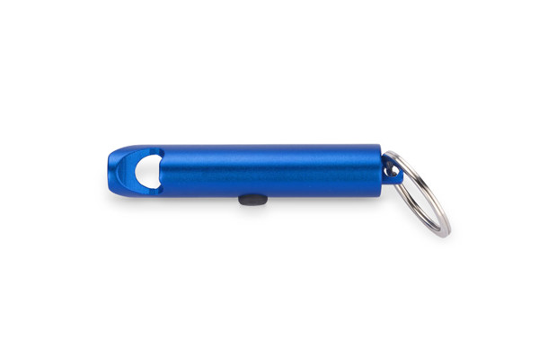 Taschenlampe mit Schlüsselring und Flaschenöffner LATARO - blau