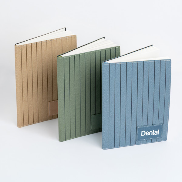 Bloco de Notas A5 c/ patch especial para personalização - Verde claro 