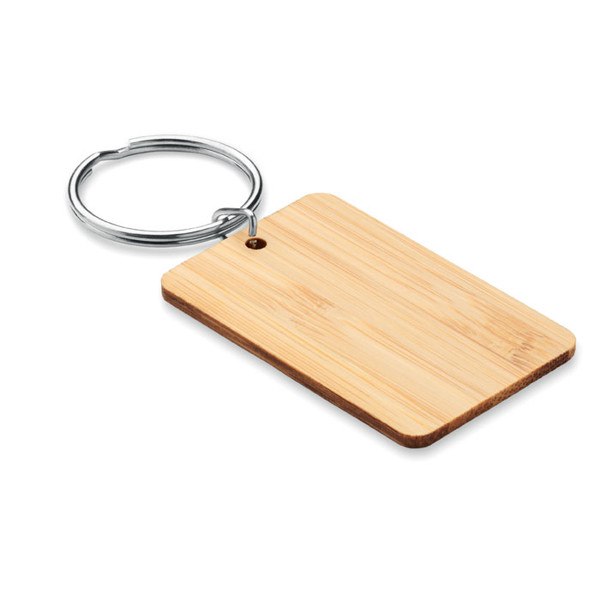 MB - Rectangular bamboo key ring Angleboo