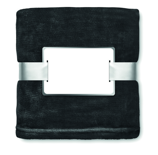 Coperta in pile Davos - Nero
