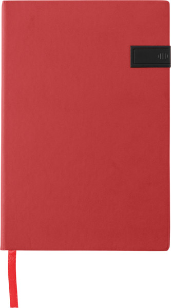 Bloco PU com drive USB Lex - Red