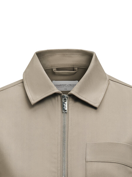 Modern Zip Overshirt Woman Walnut XXS