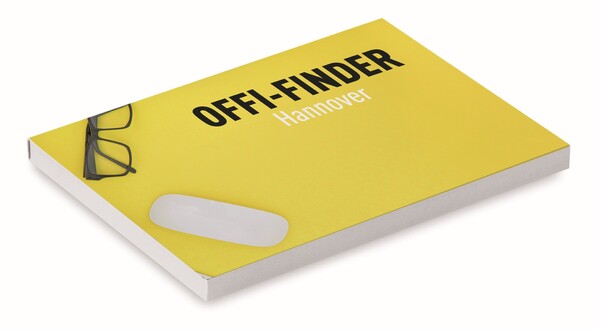 Soft Cover aus Papier mit 100 Haftnotizen (hergestellt in der EU) - Full Color