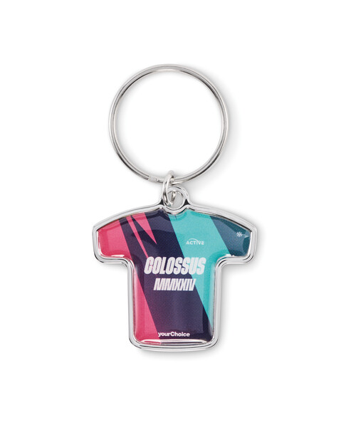 Sports jersey keychain with doming - Full colour