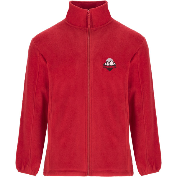 Giacca in pile da uomo con cerniera intera Artic - Rosso / 4XL