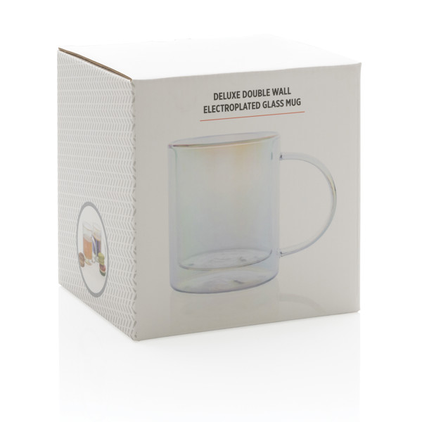 Doppelwandiger Deluxe-Becher aus galvanisiertem Glas