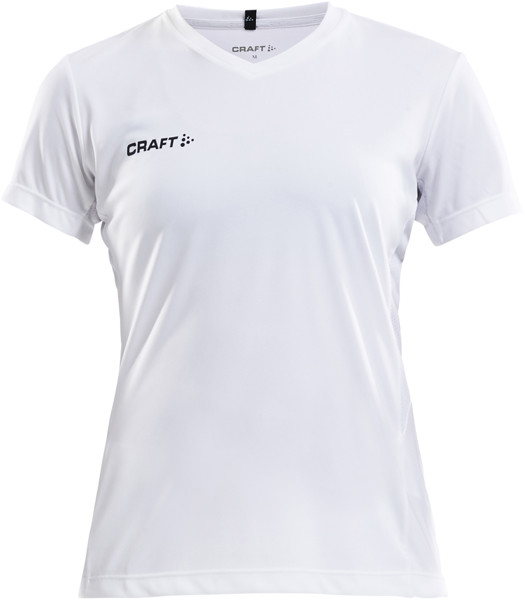 Ladies' V-neck sports shirt Craft | Squad Go Jersey Solid W - White / S