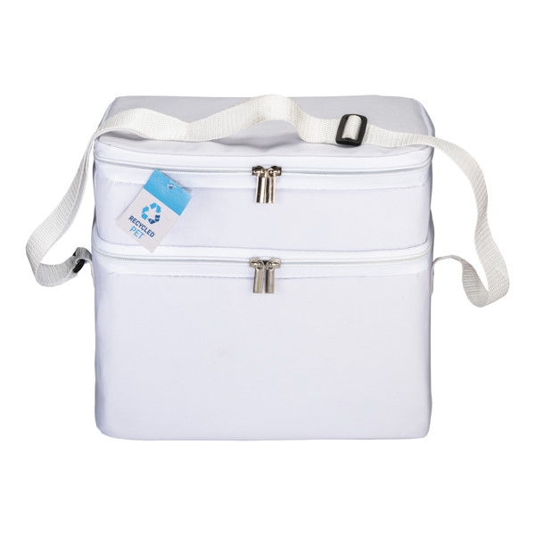 R-Pet Cooler Bag With Silver Interior - White