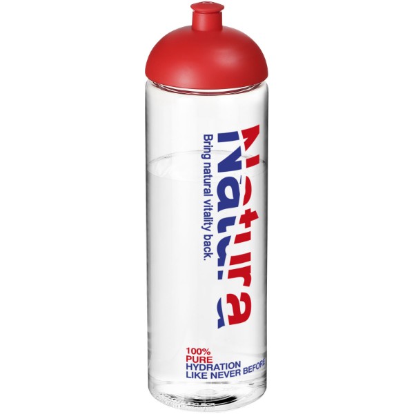H2O Vibe 850 ml sportovní lahev s kupolovitým víčkem - Průhledná / Červená s efektem námrazy