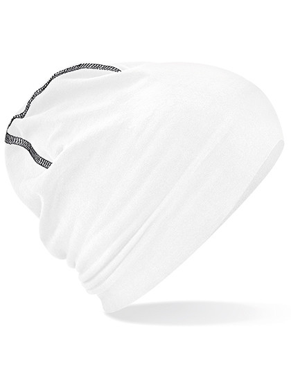 Hemsedal Cotton Beanie - White / Black / One Size
