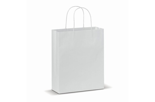 Sac en papier kraft 90g/m² 22x10x31cm - Blanc