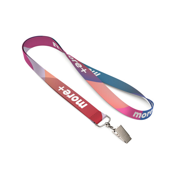 Sublimační polyesterová šňůrka na krk 90 cm - 20 mm / L4 Klip