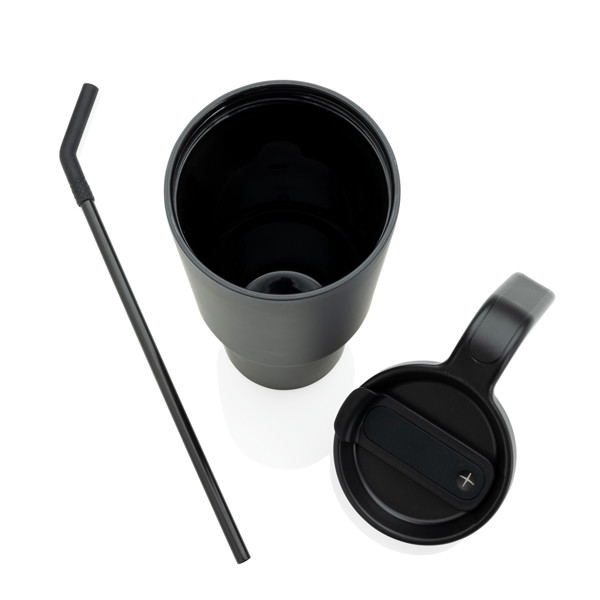 Hrnček Graphic 360 z RCS recyklovanej ocele 900 ml - Čierna