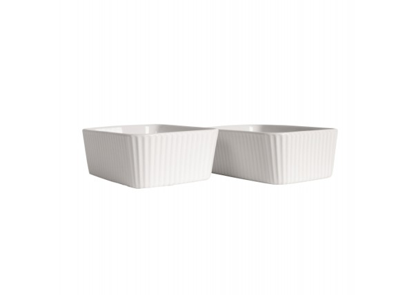 Sagaform Flora oven dish mini 2-pcs - White