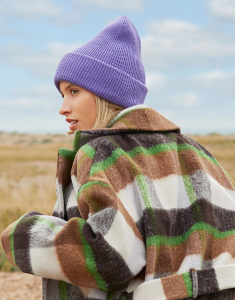 Berretto Classico Con Risvolto Profondo - Burgundy / ONE SIZE