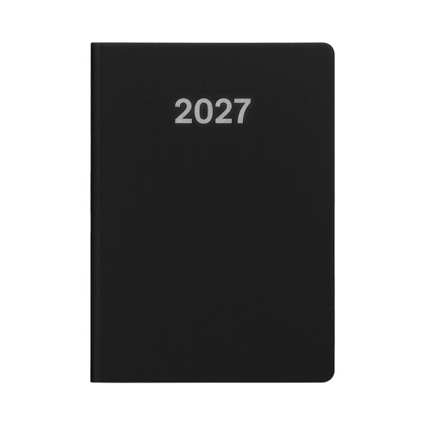 Agenda Settimanale 2027. Copertina Flessibile In Soft Pu E Bordo Pagine Colorato - Bianco