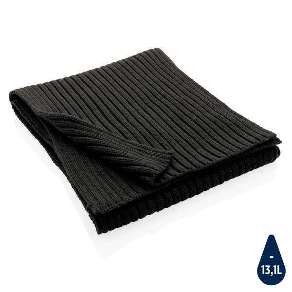 Impact AWARE™ pleteni šal s Polylana® vlaknom 180 x 25 cm - Crna