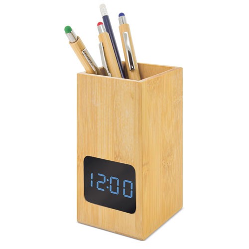 PORTE-CRAYONS-HORLOGE EN BAMBOU "HANOI"
