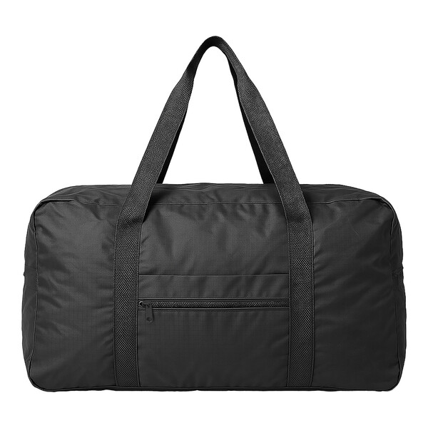 Duffle Bag In 210D Ripstop Polyester, Foldable Into Pocket - Black
