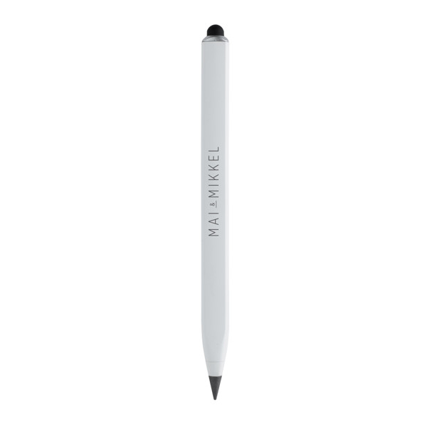 Eon multitasking infinity pen, recycled aluminum - White