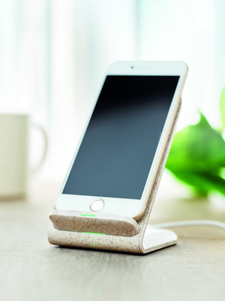 Layaback wireless charger 10W, wheat straw blend