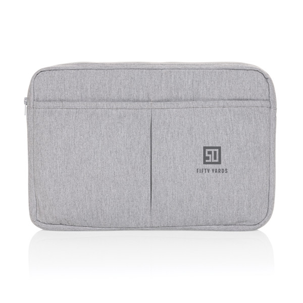 Laluka laptop sleeve recycled cotton, 15.6 inch - Grey