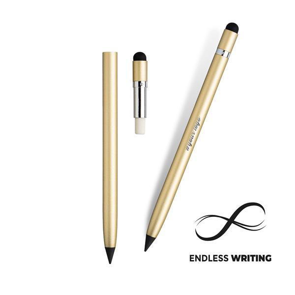 Lápis Infinito Em Alumínio Com Touch - Branco