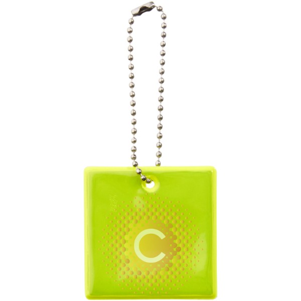 Suporte refletor em forma de quadrado - Amarelo neón